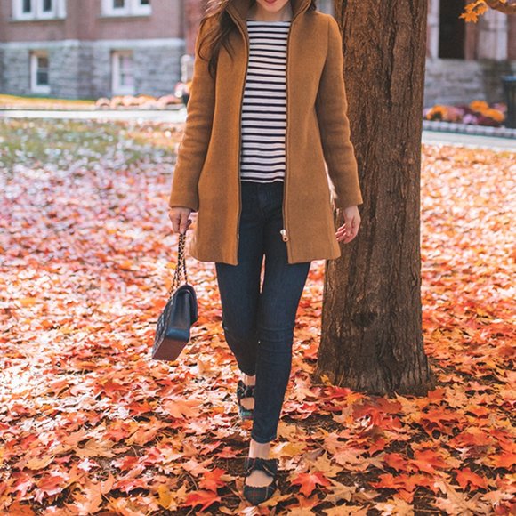 NWT JCREW TALL Lodge coat in Italian stadium-cloth wool black size 6T - Picture 15 of 15